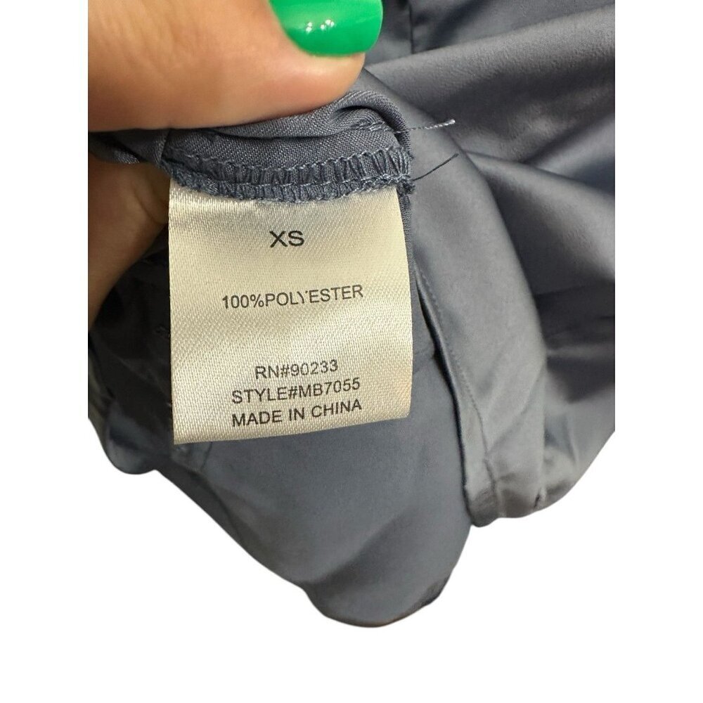 NWT Pacsun Satin Mini Skirt Size XS Blue Cargo Pockets Party Date Night - Picture 5 of 6